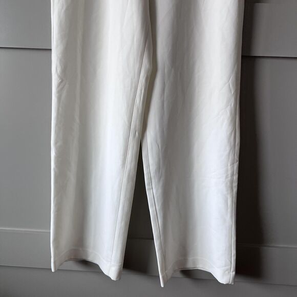 Tahari Pants Womens XS White Wide Leg Pull On Lined Pleated Trousers THF23003 - Picture 4 of 14